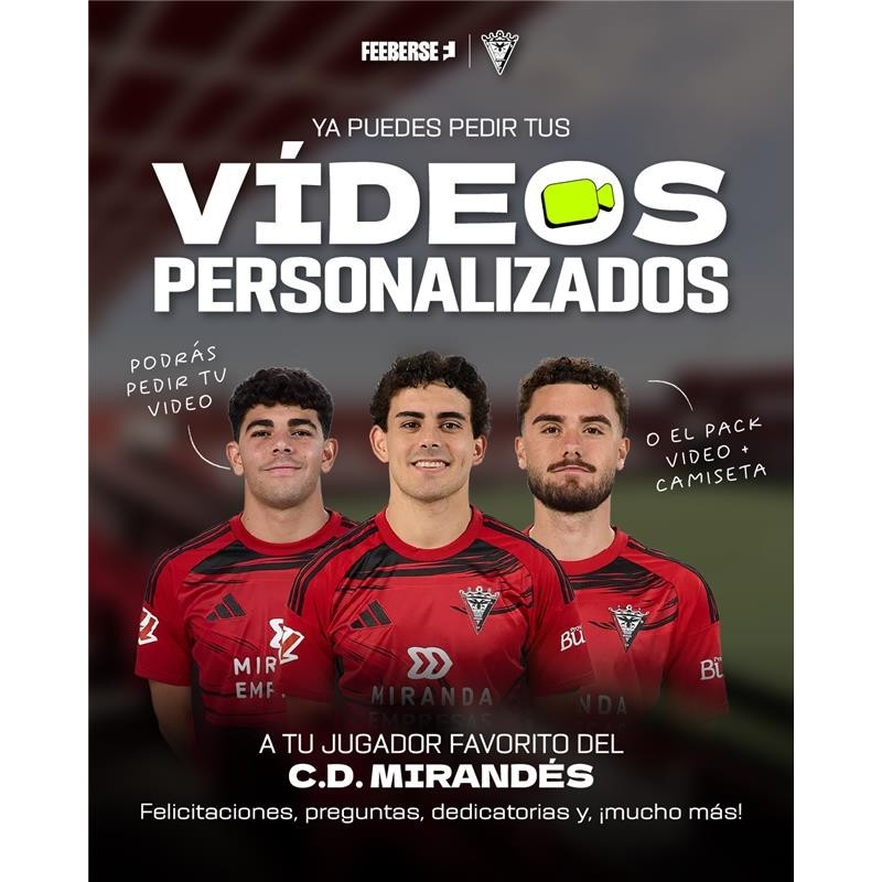 Feeberse|CAMISETA FIRMADA CD MIRANDES Y VIDEO130,00 €107,44 €VIDEOS PERSONALIZADOS