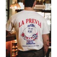 Camiseta fútbol retro La Previa Rojiblanca