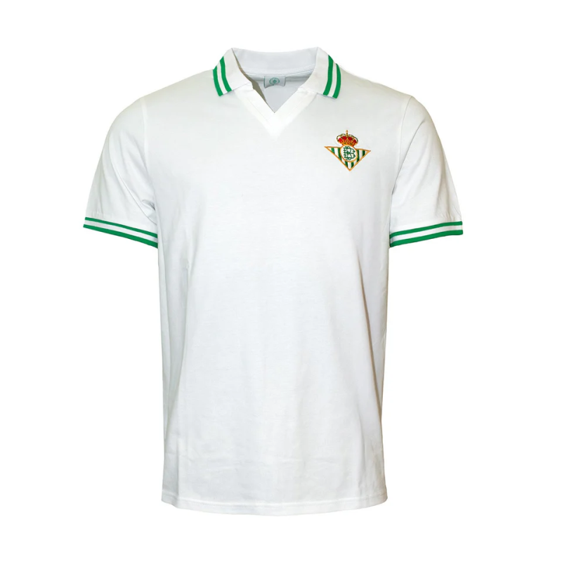 Feeberse|Polo fútbol retro blanco Real Betis59,95 €49,55 €TIENDA REAL BETISRopa oficial clubes